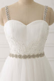 Real Picture Spaghetti Straps Lace Empire Waist Beach Wedding Dresses Bridal Dress Gowns