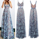Fashion A Line Straps Lace Floor Length Prom Dresses Homecoming Gown Formal Dress