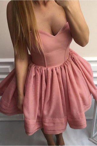 Sweetheart Mini Length Homecoming Dresses Simple Cheap Prom Graduation Dress