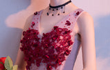New Arrival V Neck Off the Shoulder Appliques Tulle Short Homecoming Dresses Prom Dress