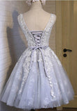Real Photo Off the Shoulder Lace See Through Homecoming Dresses Short Prom Party Dress
