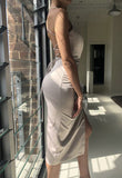 Sexy Deep V Neck Backless Mermaid Silver Front Split Short Homecoming Dresses Prom Dress