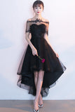 New Arrival 2 Pieces Black Front Short Long Back Homecoming Dresses Graduation Prom Dress