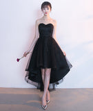 New Arrival 2 Pieces Black Front Short Long Back Homecoming Dresses Graduation Prom Dress