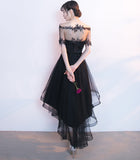 New Arrival 2 Pieces Black Front Short Long Back Homecoming Dresses Graduation Prom Dress