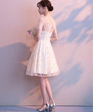 Short Sleeves Homecoming Dresses, A Line Sequin Short Homecoming Dresses Prom Dress