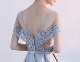 New Arrival A Line Open Back Lace Beaded Homecoming Dresses, Short Graduation Prom Dress