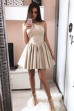 Simple Halter Low-waistline Cheap Mini Length Homecoming Dresses Prom Hoco Dress For Party