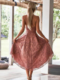 Front Short Long Back Blush Pink Lace High Quality Prom Dresses Homecoming Dress for Party