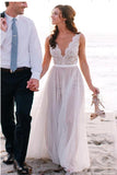 See Through New Arrival Lace Elegant Beach Wedding Dress Bridal Gowns