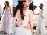 See Through New Arrival Lace Elegant Beach Wedding Dress Bridal Gowns
