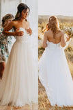 Empire Waist White Lace Sweetheart Beach Bridal Gowns Wedding Dresses