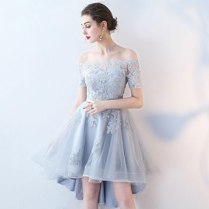 Sexy Short Sleeves Homecoming Dresses Low Prom Dress – Laurafashionshop