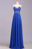A Line Strapless Blue Lace Appliques Real Picture Long Prom Dresses Evening Dress Gowns