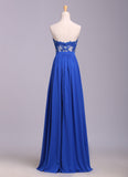 A Line Strapless Blue Lace Appliques Real Picture Long Prom Dresses Evening Dress Gowns