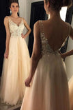 Lace Backless Fashion V Neck Off Shoulder Evening Gowns Prom Dress
