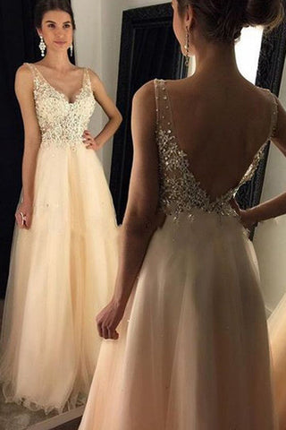 Lace Backless Fashion V Neck Off Shoulder Evening Gowns Prom Dress