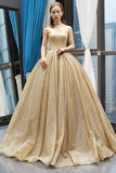 New Design Shiny Sequin Ball Gown Straps Prom Dresses Evening Quinceanera Dress