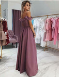 A Line Spaghetti Straps Slit Long Elegant Fancy Prom Dresses Formal Evening Grad Dress