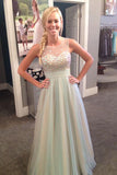 High Quality Sleeveless Rhinestones Long Evening Dress Prom Dresses