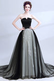 New Arrival Black Tulle Lace Appliques Long Formal Prom Dresses Evening Grad Dress