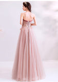 Charming A Line Strapless Plush Pink Lace Appliques Prom Dresses Formal Fancy Evening Dress