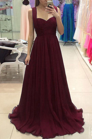 A Line Long Burgundy Off the Shoulder Elegant Evening Gowns Prom Dresses