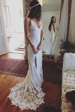 New Backless Spaghetti Straps Mermaid Lace Bridal Gowns Wedding Dresses