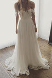 Chiffon Elegant Sweetheart Beach Bridal Gowns Wedding Dresses