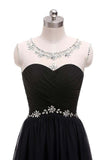 Chic Royal Blue Ombre Chiffon Beaded Homecoming Dresses Short Prom Dress Hoco Gowns LD3002