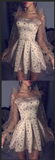 Chic Long Sleeves High Neck Sequin Mini Length Homecoming Dresses Short Prom Dress