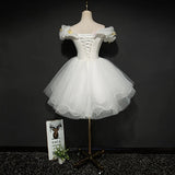 Charming Princess Ball Gown Light Blue Cute 16 Sweet Dress Short Prom Homecoming Dresses LD3045