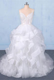 Real Photo Spaghetti Strap Tiered Skirt High Low Ball Gown Lace Wedding Dresses Bridal Dress