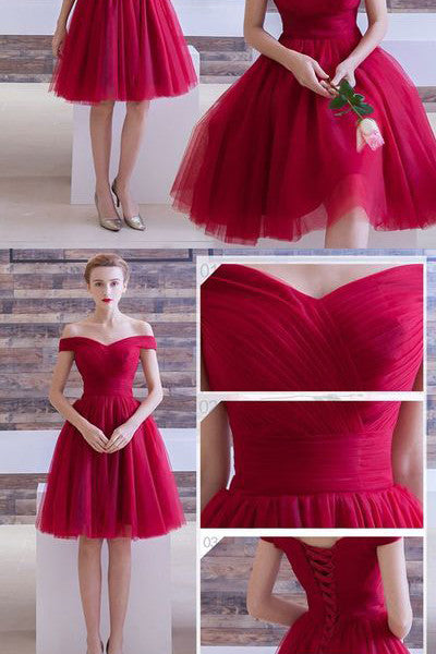 Charming Off the Shoulder Short Prom Dress Homecoming Dresses Cocktail Gowns