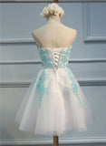 Charming A Line Lace Ivory Short Prom Homecoming Dresses Party Gowns Graduation Dress