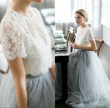 Lace Jacket Short Sleeves Prom Dresses Evening Dress Prom Gowns Party Dress