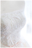 A Line Strapless Princess Lace Tulle  Wedding Dress Bridal Dresses Wedding Gowns