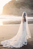 One Layer 3 Meters (118 inches ) White Cathedral Lace Wedding Veils Bridal Veil