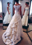 Lace Cap Sleeves Wedding Dress Bridal Dresses Wedding Gown