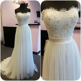 A Line Princess Ivory Lace Tulle Hot Sales Wedding dressBridal Dress Wedding Gown