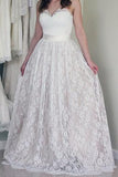 A Line Sweetheart Lace Long Wedding Dress Bridal Dresses Wedding Gowns
