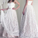 A Line Sweetheart Lace Long Wedding Dress Bridal Dresses Wedding Gowns