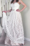 A Line Sweetheart Lace Long Wedding Dress Bridal Dresses Wedding Gowns