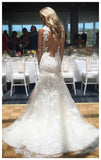 See Through Back Lace High Quality Mermaid Wedding dressBridal Dress Wedding Gowns