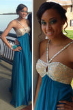 Halter Beaded Dark Blue Plus Size Prom Dresses Evening Dress Party Gowns