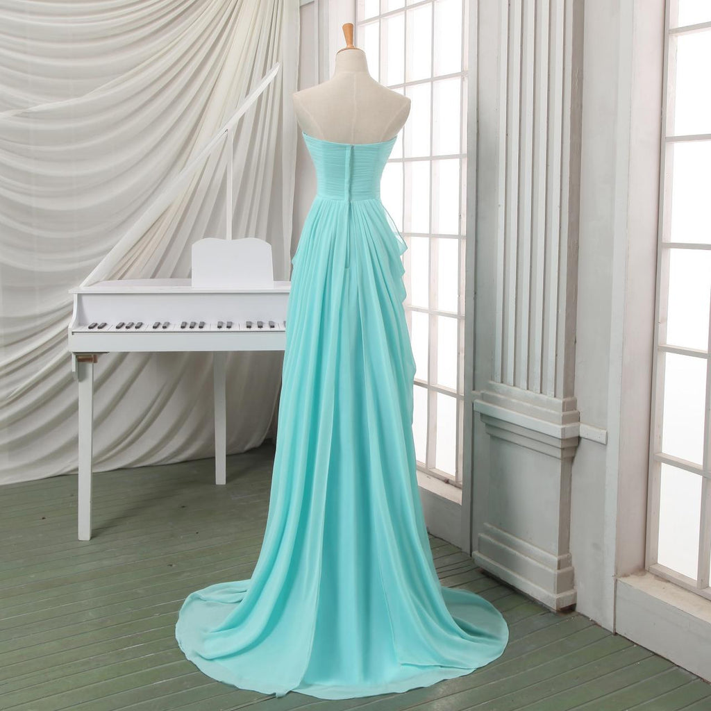 Chiffon Sweetheart Long Prom Dress Evening Gown Party Dresses