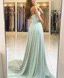 Hot Sales A Line Lace Chiffon Long Prom Dresses Evening Gowns Party Dress
