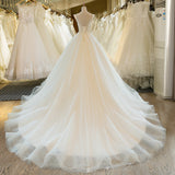 Cap Sleeves Ivory Hand Flowers High Quality Wedding Dress Bridal Dress Wedding Gown