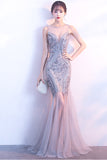 New Arrival Silver Sequin Backless Floor Length Mermaid Prom Dresses Evening Party Dress