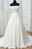 Real Picture Ivory Off the Shoulder A Line Elegant Wedding Dresses Bridal Dress Weding Gowns